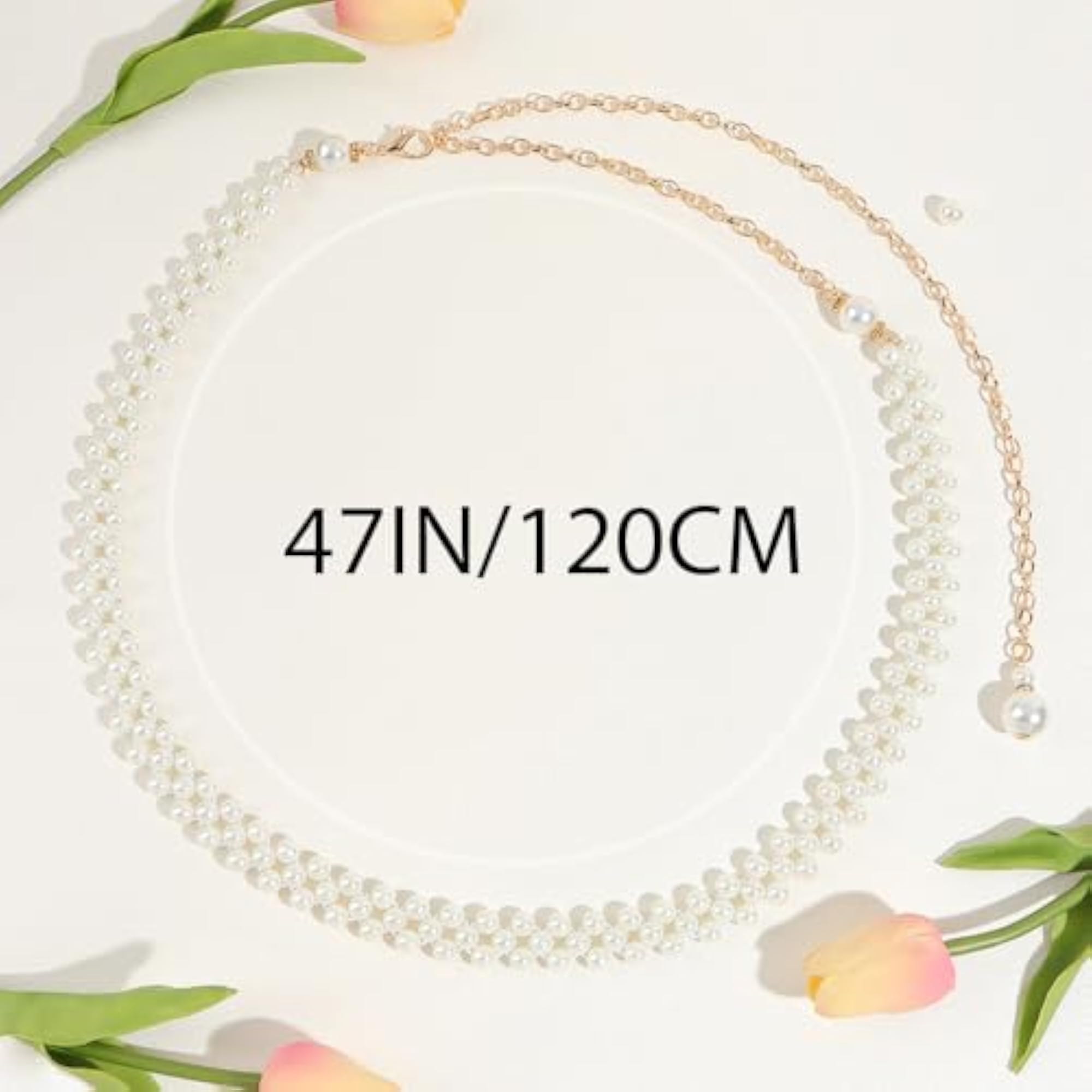 Women's Premium Pearl Waist Body Chain, Summer Beach Accessory